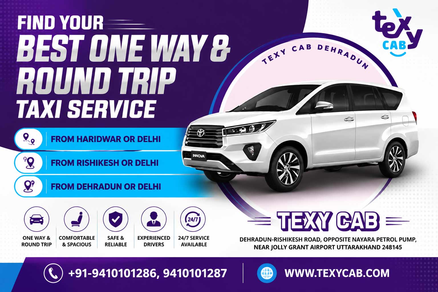 Rishikesh to Delhi Taxi Service